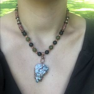 Tree agate wire wrapped necklace